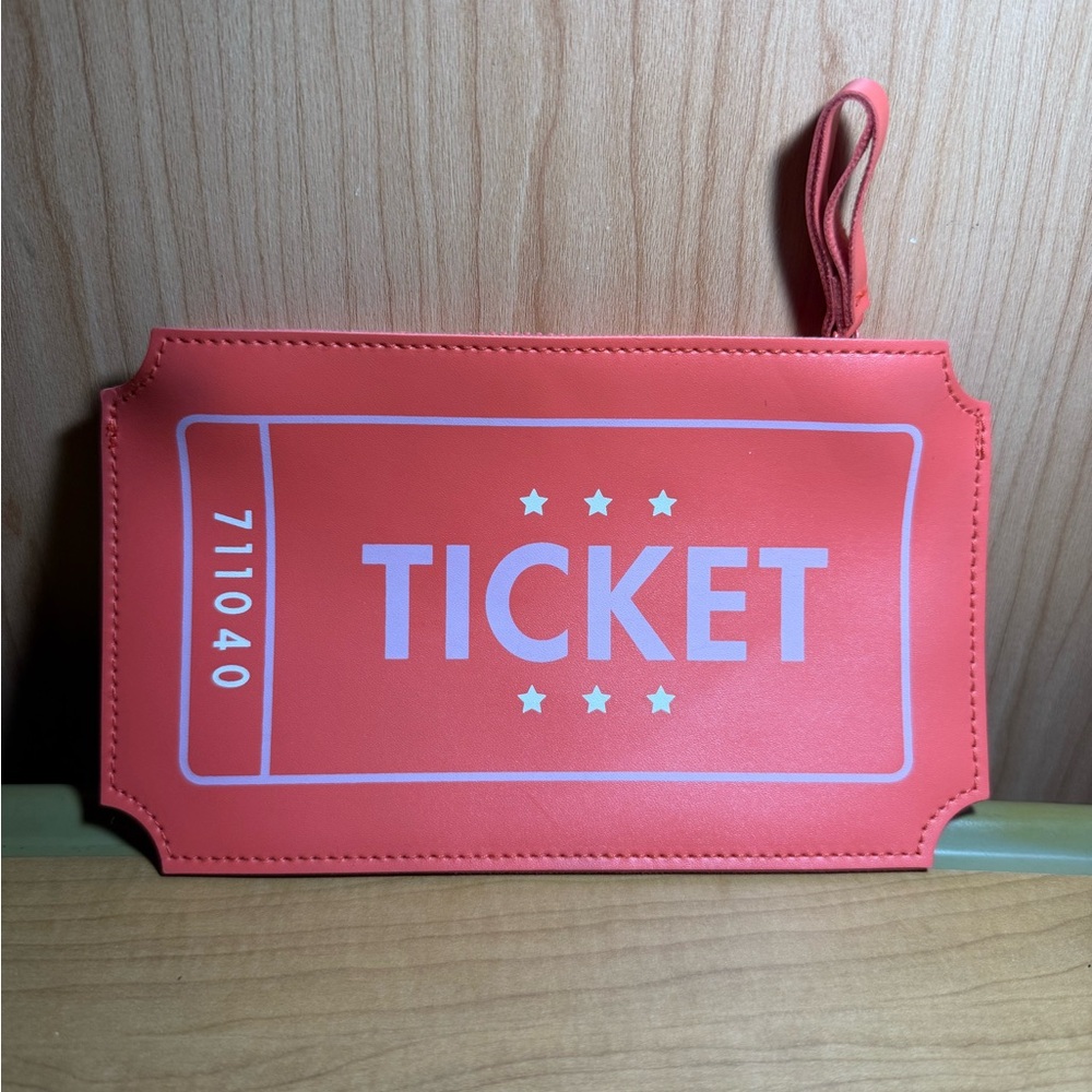 Ticket-Shaped zippered pouch